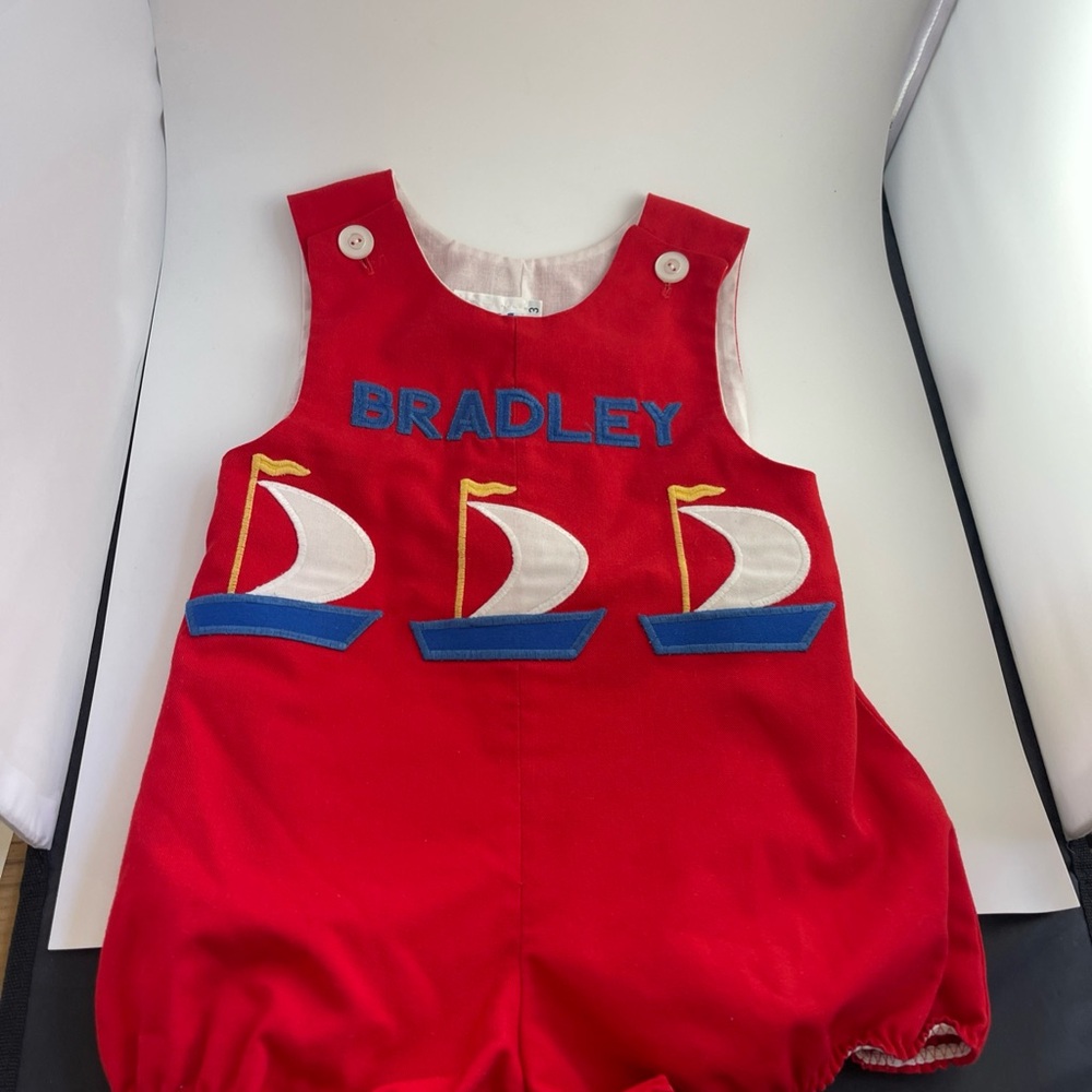 Kelly’s Kid Boys Romper 3 years Sail Boats “Bradley” vintage